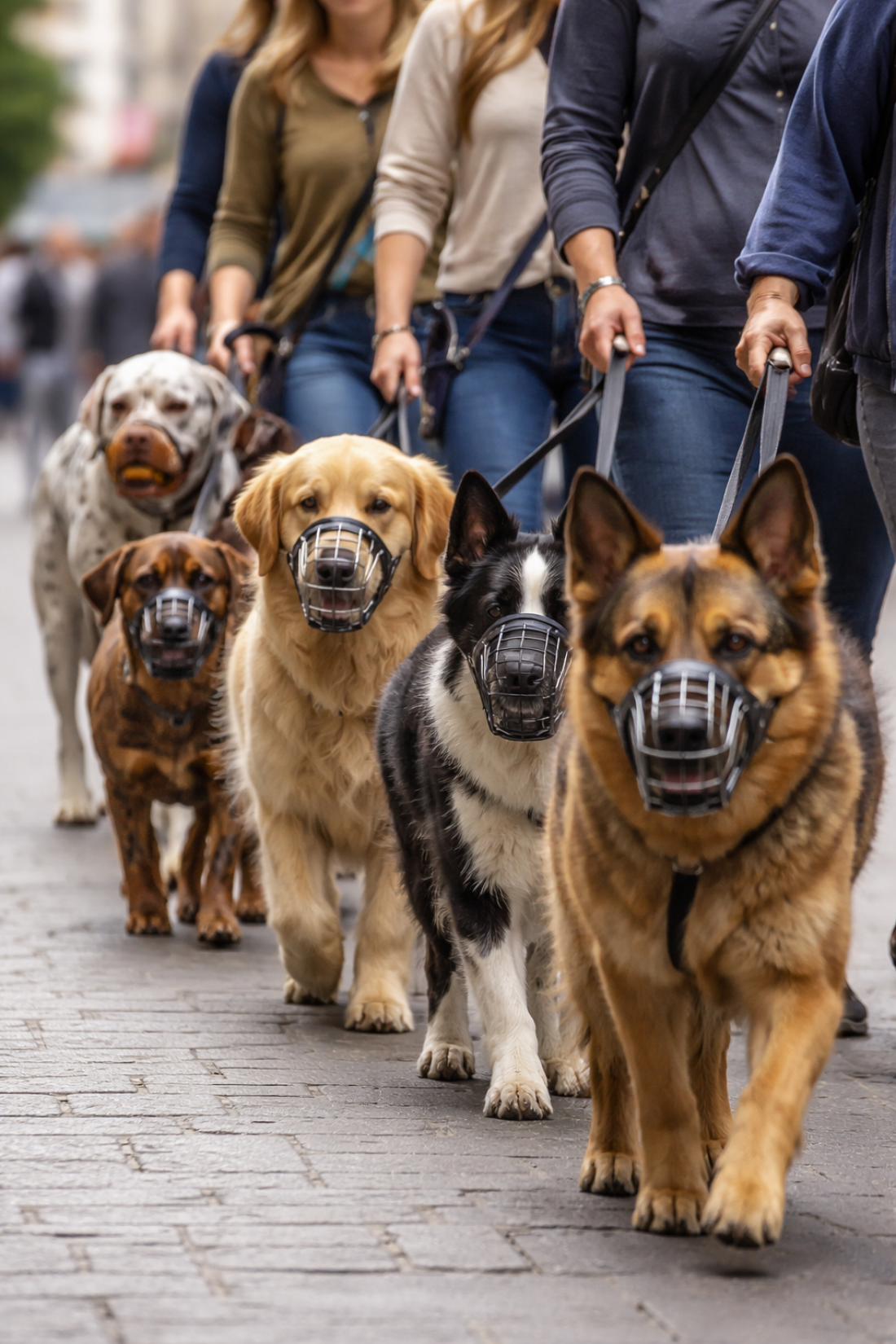 Stadt- und Begegnungstraining für Maulkorbträger